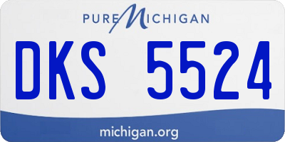 MI license plate DKS5524