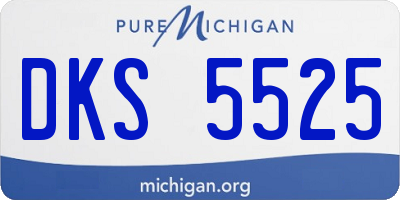 MI license plate DKS5525