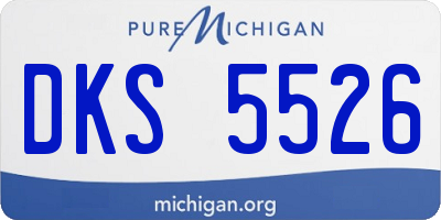 MI license plate DKS5526