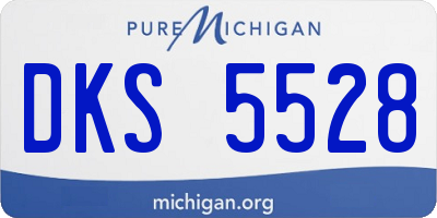 MI license plate DKS5528