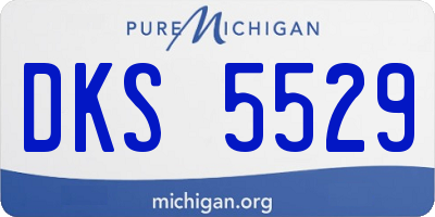 MI license plate DKS5529