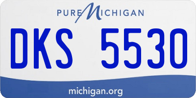 MI license plate DKS5530