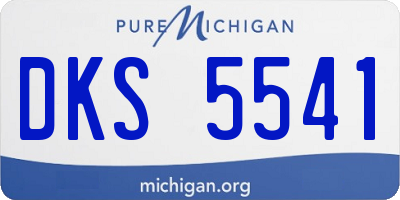 MI license plate DKS5541