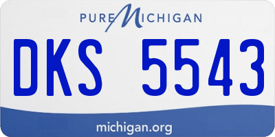 MI license plate DKS5543