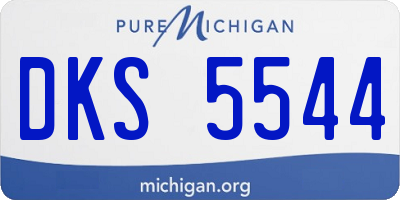 MI license plate DKS5544