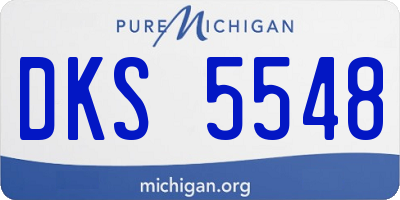 MI license plate DKS5548