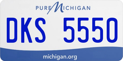 MI license plate DKS5550