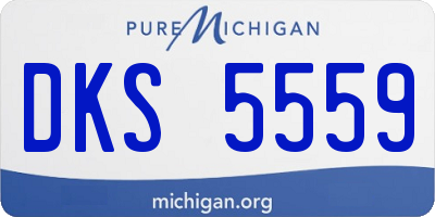 MI license plate DKS5559