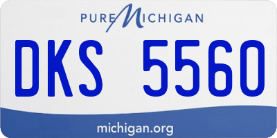 MI license plate DKS5560