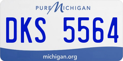 MI license plate DKS5564