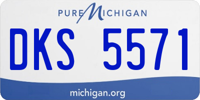 MI license plate DKS5571