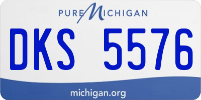 MI license plate DKS5576