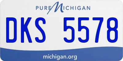 MI license plate DKS5578