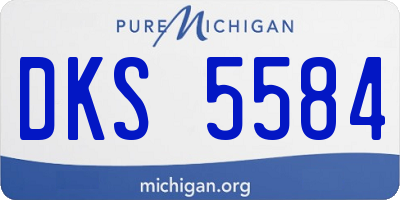 MI license plate DKS5584