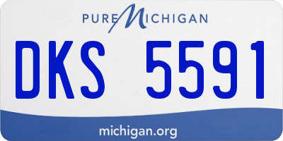 MI license plate DKS5591