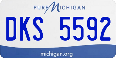 MI license plate DKS5592