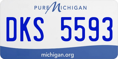 MI license plate DKS5593