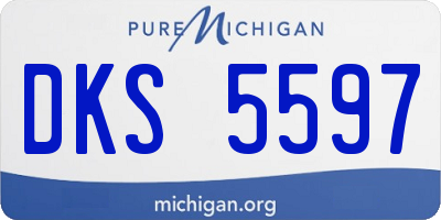 MI license plate DKS5597
