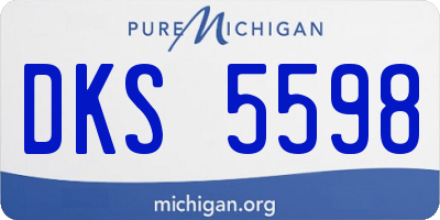 MI license plate DKS5598