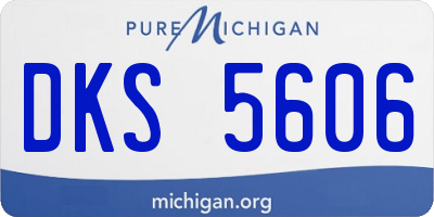 MI license plate DKS5606