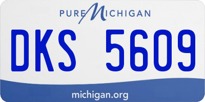 MI license plate DKS5609