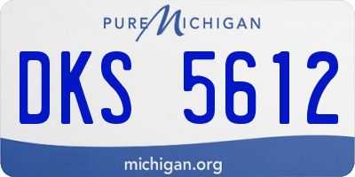 MI license plate DKS5612