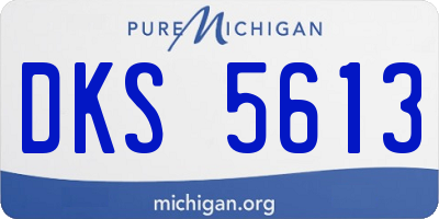 MI license plate DKS5613