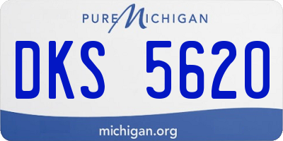 MI license plate DKS5620