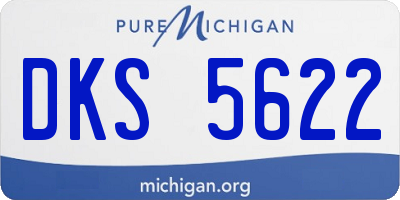 MI license plate DKS5622