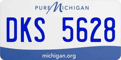 MI license plate DKS5628