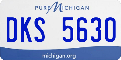 MI license plate DKS5630