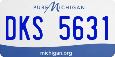 MI license plate DKS5631