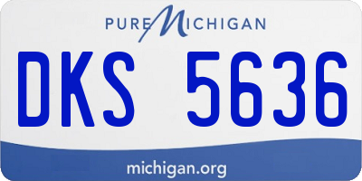MI license plate DKS5636