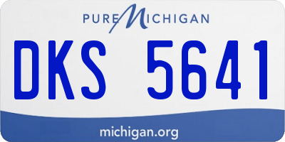 MI license plate DKS5641
