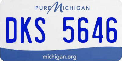 MI license plate DKS5646