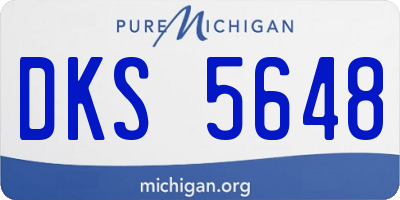 MI license plate DKS5648