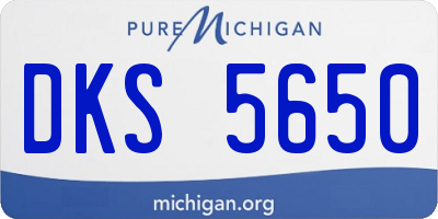 MI license plate DKS5650