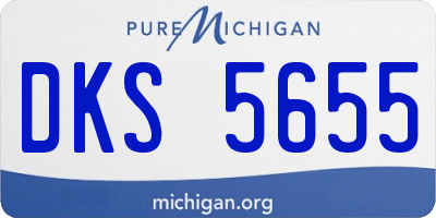 MI license plate DKS5655