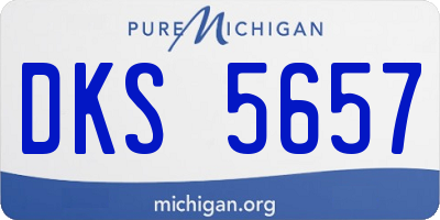MI license plate DKS5657