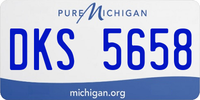 MI license plate DKS5658