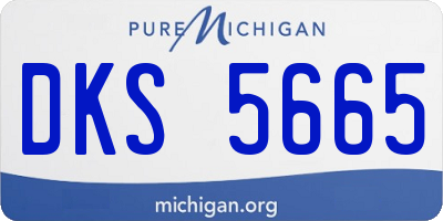 MI license plate DKS5665