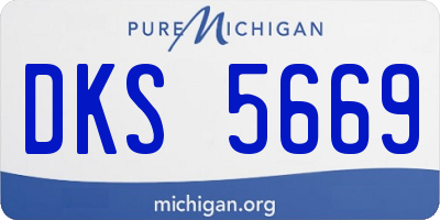 MI license plate DKS5669