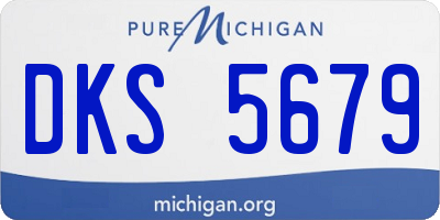 MI license plate DKS5679
