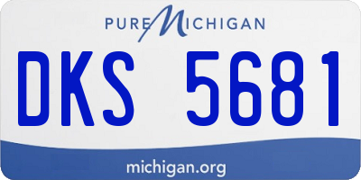 MI license plate DKS5681