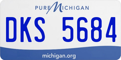 MI license plate DKS5684