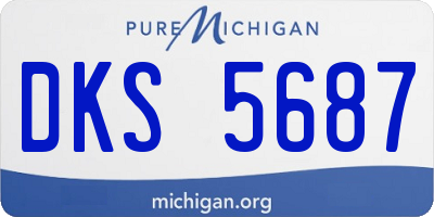 MI license plate DKS5687