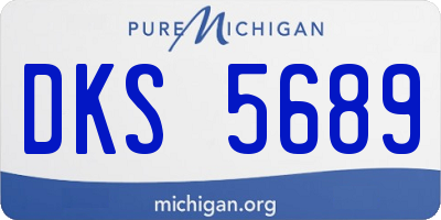 MI license plate DKS5689