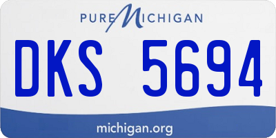 MI license plate DKS5694
