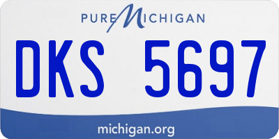MI license plate DKS5697