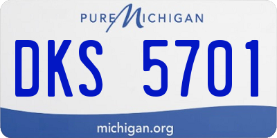MI license plate DKS5701